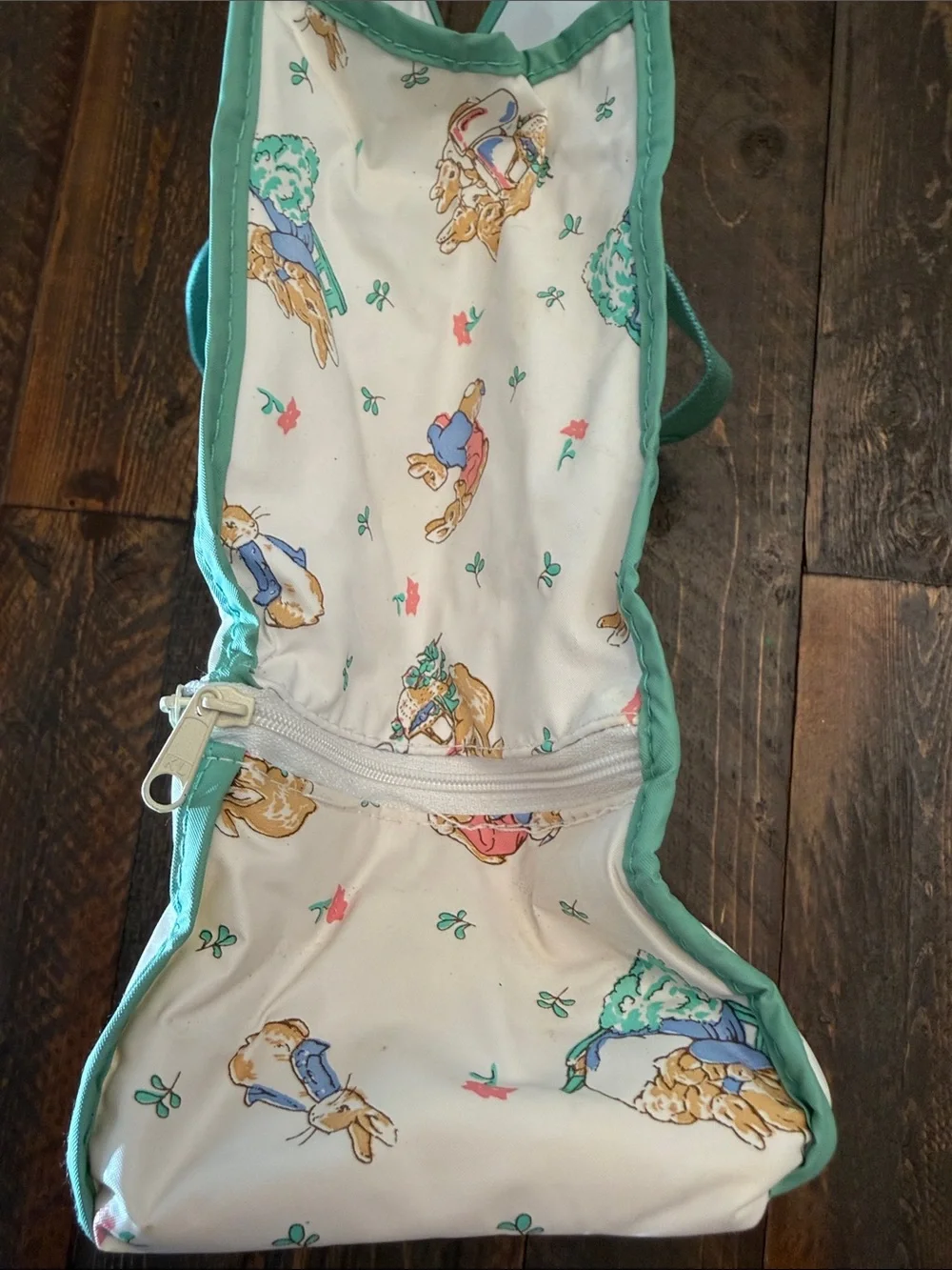 Vintage 90s Peter Rabbit Enfamil Insulated Bottle & Diaper Bag Tote - Mint Green